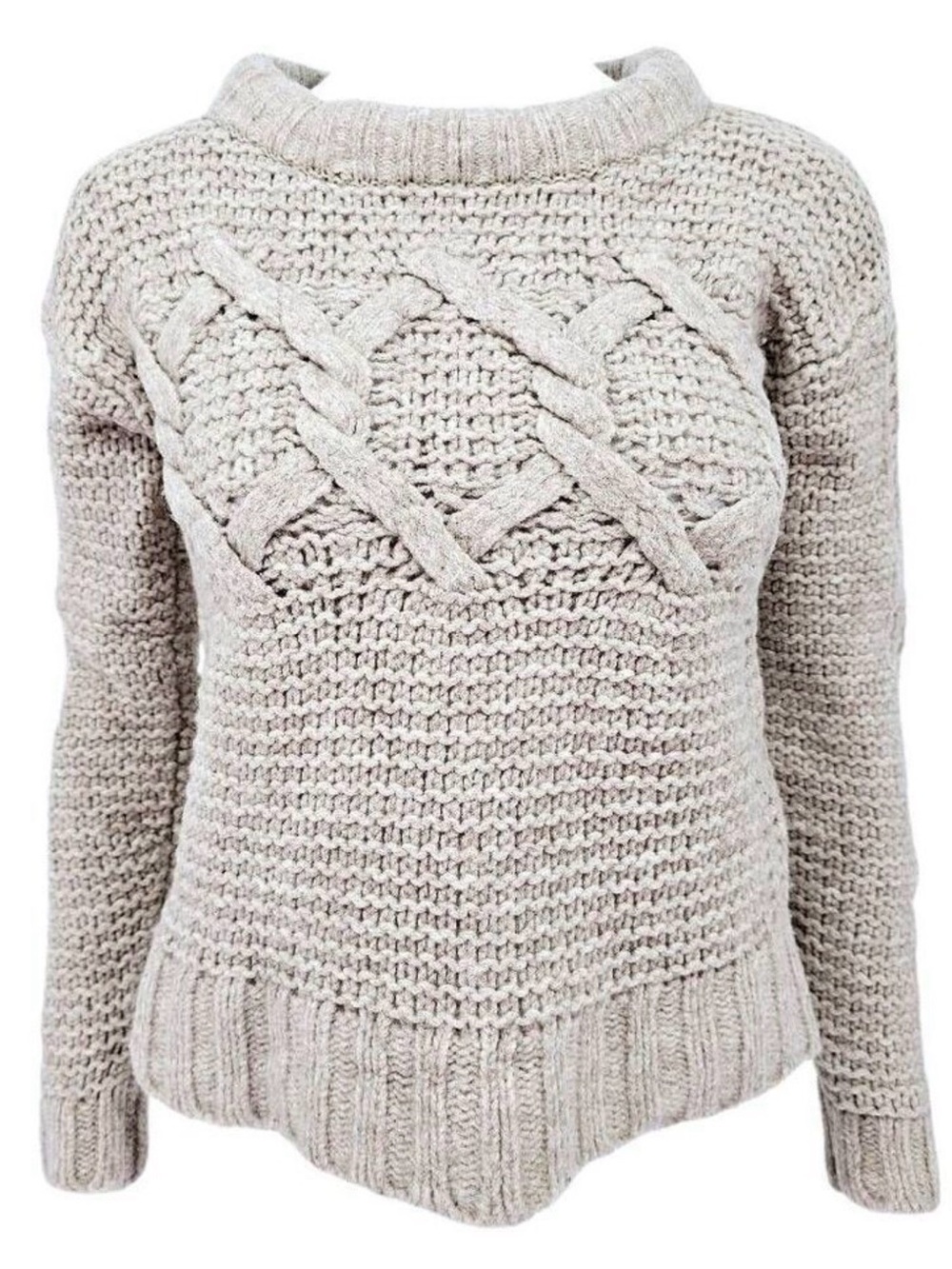 Banana Republic Women’s Wool Blend Crewneck Sweater Gray S